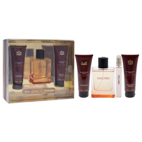 New Brand Prestige Volcano , 4 Pc Gift Set 3.3oz EDT Spray, .